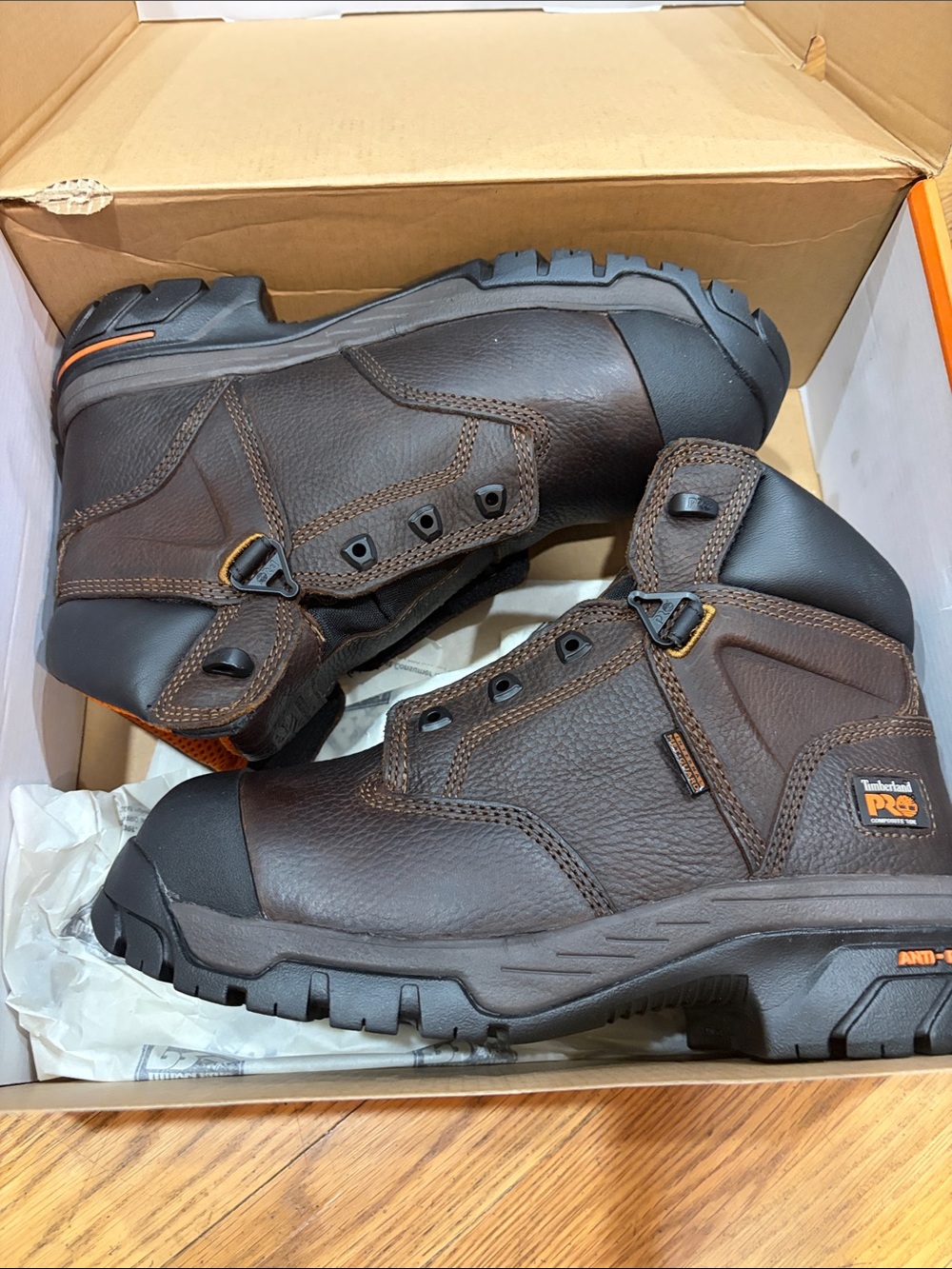 Timberland PRO Brown and Black Men's Work Boots 8.5M NWT